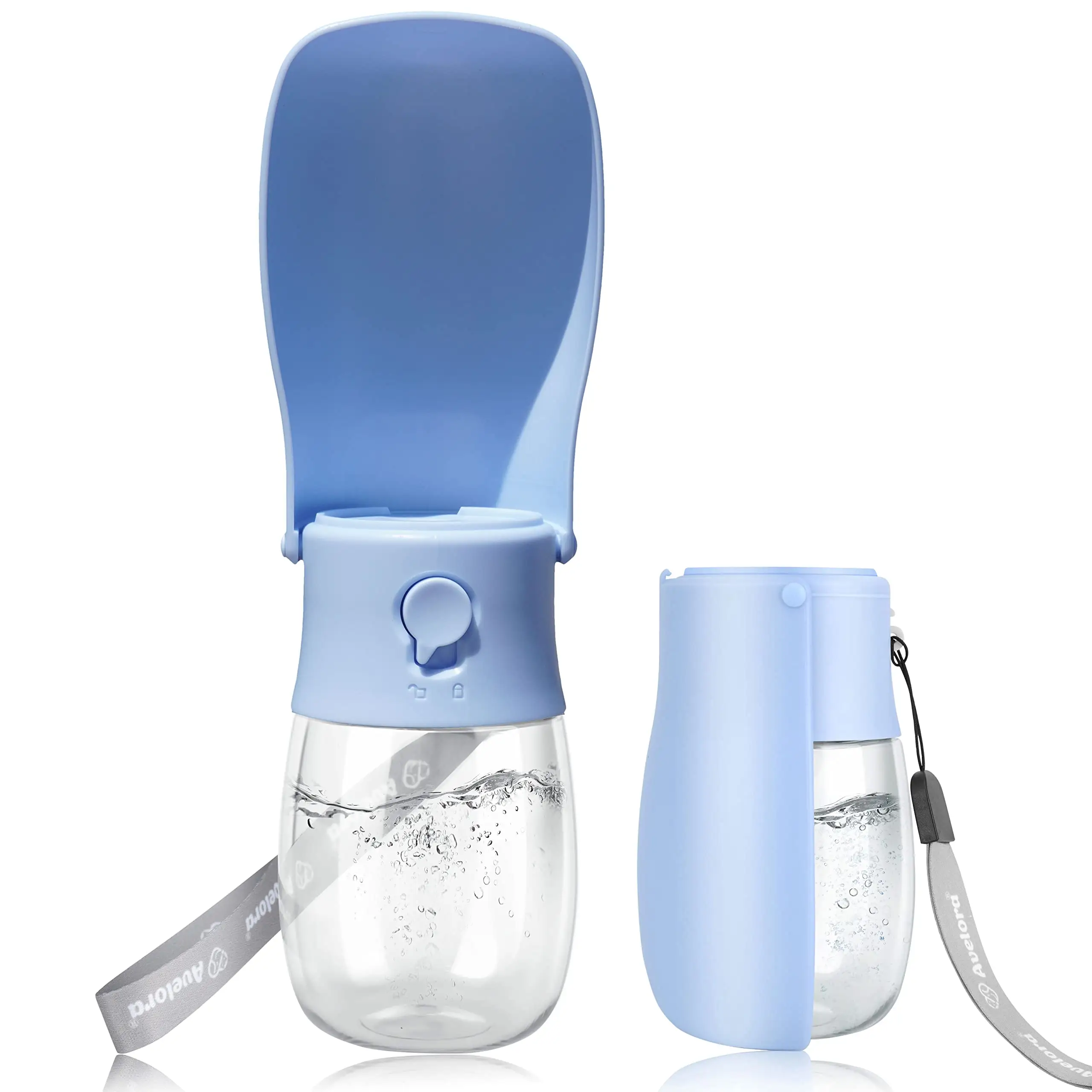 Оптовая продажа, автоматический портативный пластиковый диспенсер для путешествий, 300 мл, бутылка для воды для собак