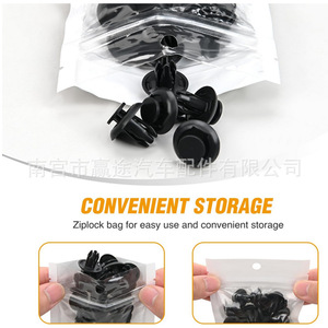 Clips de fixation en plastique pour pare-chocs Mazda 2, 5, 6, CX-5, CX-7, vis hexagonales et écrous en U, 60 pièces - Product Image 5