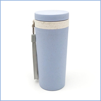 Bouteille d'eau en paille de blé à double paroi au design original et tendance, à prix compétitif