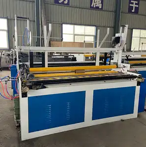 Full Or Semi Automatic Perforating Rewinder Embossed Toilet Tissue Paper Roll Making Machine