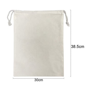 Wholesale Cheap Eco Friendly Portable <b>Reusable</b> Custom Logo Printed Organic Muslin Cotton Canvas Drawstring Dust <b>Bag</b> - Product Image 4