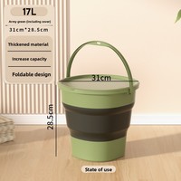Seau pliant de camping en plein air de grande capacité en plastique extra épaissi baignoire de lavage de voiture seau de pêche domestique portable pour voiture
