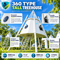 Cabane de glamping modulaire personnalisée en forme de A avec intérieur moderne pour complexe hôtelier panoramique