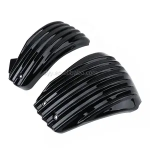 Factory Price Motorcycle Black ABS Striped Battery Side Covers Fits for Harley M8 Softail Street Bob FXBB Softail Heritage