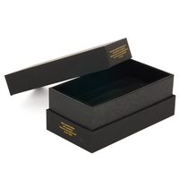 Boîtes rigides en carton noir avec logo personnalisé pour parfum Oud, recyclables