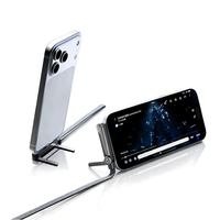 Câble de charge en nylon et cuivre pur ST-105 2-en-1 avec support invisible et support multi-angle réglable, charge rapide 240W Type-C pour iPhone