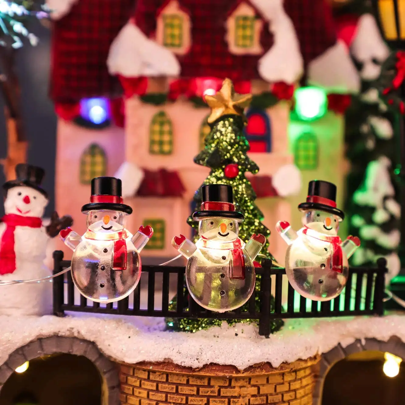 СВЕТОДИОДНАЯ Гирлянда в виде снеговика, украшение для детской спальни, Светодиодные Праздничные рождественские огни