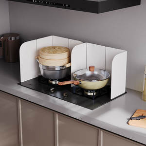 Déflecteur d'éclaboussures d'huile de cuisine en métal pliant cuisson friture protecteur bouclier anti-éclaboussures panneaux anti-éclaboussures <span class=keywords><strong>plaque</strong></span> de cuisinière à <span class=keywords><strong>gaz</strong></span> - Product Image 1