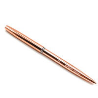 Pinceau à ongles en acrylique avec manche en métal doré rose brillant, taille 14 16 18, 100% Kolinsky, pour ongles en acrylique