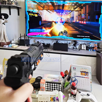 USB 광선총 아케이드 게임 슈팅 머신: PC 컴퓨터 센서 보정 건, 액세서리 및 코인 푸셔 포함 특가 판매