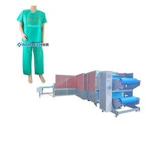 Automatic Non Woven Medical Doctor Uniform Surgery Invasive Cloth Production Line Surgical Gown Making Machine