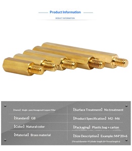 Colonne de support <span class=keywords><strong>hexagonale</strong></span> en laiton Dsh à tête unique, <span class=keywords><strong>vis</strong></span> métriques M3, M4, M5, M6 pour carte mère d'ordinateur - Product Image 5