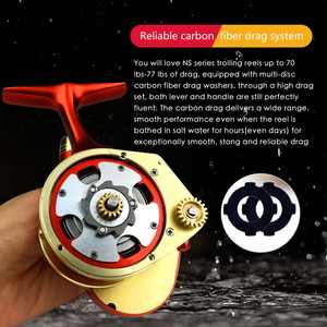 Moulinet de pêche en haute mer Full Metal Jigging <span class=keywords><strong>Master</strong></span> Moulinet de pêche au thon conventionnel Moulinet de pêche au thon à pas lent pour eau salée - Product Image 5