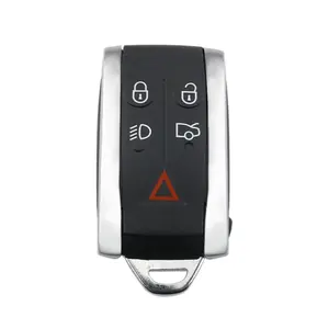 Casing Kunci Pintar Remote 5 Tombol Tanpa Kunci Casing Penutup Kosong Fob untuk Jaguar X XF XK XKR