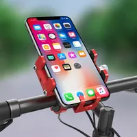 자전거 및 오토바이 전화 마운트 알루미늄 합금 자전거 전화 홀더 360 도 회전 대부분의 스마트 폰에 적합