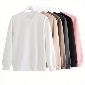 Sudadera con capucha de algodón de 320 gramos para hombre, de color liso, cuello redondo, ajuste holgado, puños con ribete, estilo casual - Product Image 1