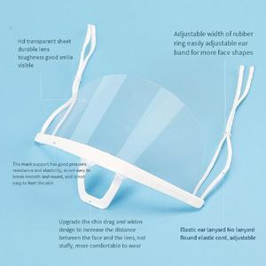 หน้ากากพลาสติกแบบใช้แล้วทิ้งสำหรับเชฟระบายอากาศได้ดีมาส์กแบบใสป้องกันหยดน้ำลายยิ้มได้สำหรับฤดูร้อน - Product Image 2