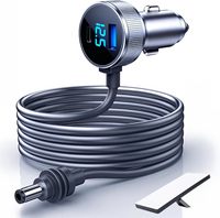 Chargeur de voiture Starlink Mini avec affichage de la tension LED, câble d'alimentation CC étanche IP68 pour camping-car, camion, yacht, 5 m