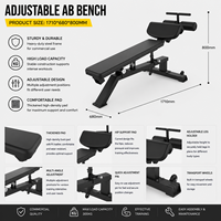 Banco Abdominal Ajustable Comercial ZY de Alta Resistencia para Gimnasios Profesionales y Equipos de Entrenamiento de Fuerza Abdominal