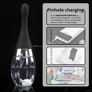 Electric <strong>Anal</strong> &amp; Vaginal Douche 5 Holes Baby Butt 1 Hole Portable <strong>Pink</strong> Black 3 Gear Adjustment - Product Image 2