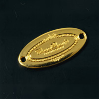 Petits logos et étiquettes métalliques délicats, sur mesure, écologiques, logo de marque en relief 3D doré pour vêtements, sacs et chaussures