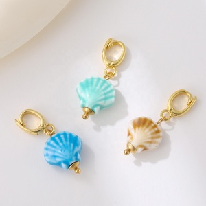 Oceaan Serie Gesp Charme 3d Geschilderde Keramische Vis Shell Bedels Accessoires, Sleutelhanger, Armband Ketting Diy Sieraden Hanger - Product Image 5