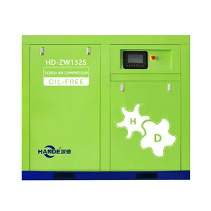 Compresor de aire de tornillo con inyección de agua lubricado por agua HANDE Oil Free 132KW 8Bar 10Bar