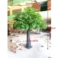 Plantes de paysage 400cm de hauteur ficus artificiel banian artificiel bonsaï en gros