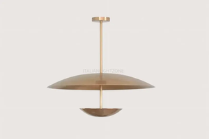 Lustre moderne en laiton de style mid-century, luminaire suspendu pour salle à manger, chambre à coucher, salon, élégant et décoratif - Product Image 3