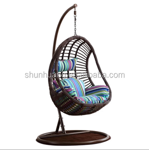 <span class=keywords><strong>Sedia</strong></span> a dondolo moderna in metallo con cuscino, in rattan intrecciato, per patio, giardino, <span class=keywords><strong>balcone</strong></span>, villa, cortile, <span class=keywords><strong>sedia</strong></span> sospesa <span class=keywords><strong>da</strong></span> esterno - Product Image 3