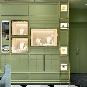 <span class=keywords><strong>Vitrine</strong></span> de présentation de bijoux <span class=keywords><strong>en</strong></span> bois haut de gamme moderne avec éclairage LED <span class=keywords><strong>en</strong></span> <span class=keywords><strong>verre</strong></span> <span class=keywords><strong>et</strong></span> métal pour boutique de détail - Product Image 4