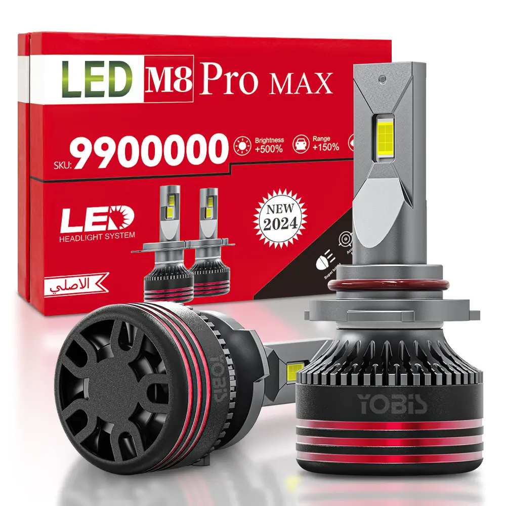 YOBIS M8 RRO 120w lampadina auto H11 H7 Led 9006 Canbus 360 12v H1 luces led para automovile 9005 9006 9012 faro auto H4