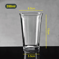Tasse à bec verseur pour boissons froides, verre à boire 350 ml, transparent, moderne, résistant à la chaleur, pour café, lait, thé, latte