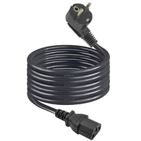 Câble d'alimentation certifié VDE 1,8 m EU Schuko CEE7/7 vers IEC C13 H05VV-F 3x0,75mm² 16A 250V pour moniteur PC et appareils électroménagers - HENG-WELL