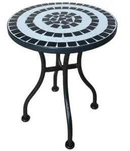 wholesale Round mosaic tile top flower plant stand for garden patio furniture