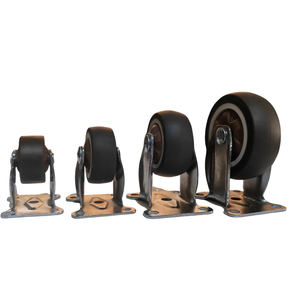 Venta caliente PVC/TPR/PP Ruedas de carro Ruedas de banco de trabajo médico industrial Ruedas de acero giratorias de goma negra - Product Image 3