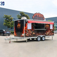 Remorque alimentaire commerciale de 5 mètres carrés, cuisine mobile, tacos, chips, bonbons, camion de restauration, remorque de traiteur