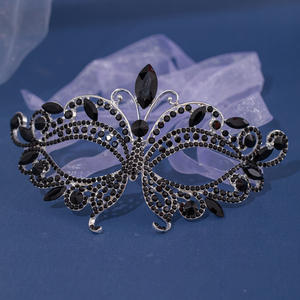 หน้ากากพลอยเทียมประดับเพชรสำหรับงานปาร์ตี้หน้ากากเจ้าหญิงฮาโลวีน - Product Image 3