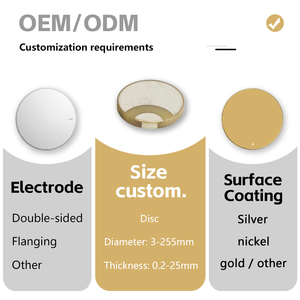<span class=keywords><strong>Disque</strong></span> piézoélectrique en céramique 2 MHz, 1 mm, transducteur ultrasonique médical, électrode à bride plaquée argent PZT - Product Image 3