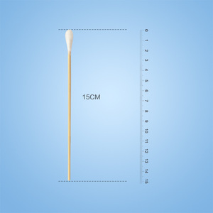 Hisopos de algodón delgados y largos de 15 cm Haining Tide, estériles, médicos, para el cuidado de oídos, nariz y garganta - Product Image 1