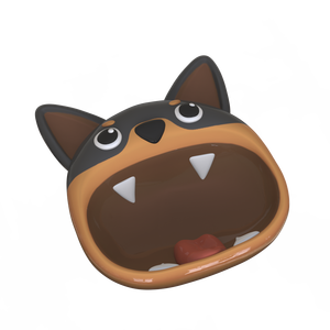 Custom Eco-Friendly Fun Canine-inspired Whimsical Animal <strong>Design</strong> Porcelain Cartoon Big Mouth <strong>Dog</strong> Face Food &amp; Water Feeding <strong>Bowl</strong> - Product Image 2