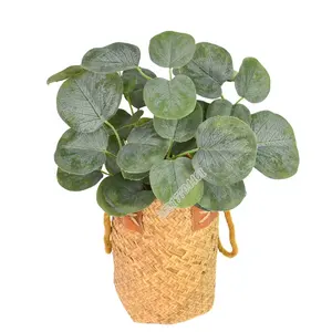 Factory Wholesale pot plant Real touch fake leaves artificial eucalyptus plant for bonsai decoration