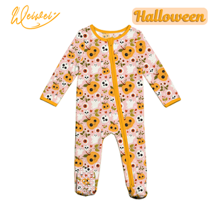 WEIWEI Bambu Bebek Giyim Seti Çocuklar İçin Bambu Fermuarlı Pijama Bambu Özel Pijama Özel Baskılı Bambu Pijama - Product Image 1