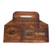 Caja de Cartón Kraft Personalizada para 4, 6 u 8 Bebidas, Caja de Cartón Corrugado para Cerveza, Caja Portadora para Seis Botellas de Jugo