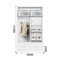 Armoire de chambre moderne en acier verrouillable avec motif imprimé, 2 portes battantes, meuble métallique autoportant – Meilleures ventes