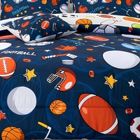 Ensemble de literie de luxe en microfibre pour chambre principale, 6 pièces, avec couette garnie