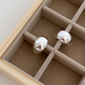 S925 Sterling Silver Minimalist Oval <b>Open</b> <b>Ring</b> For Women Index Finger Wide Face Everyday Wear - Product Image 5