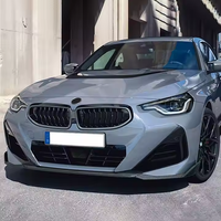Pare-chocs avant de voiture de haute qualité adapté à la BMW série 2 deux portes G42 en Fiber de carbone sèche Style MP lèvre avant