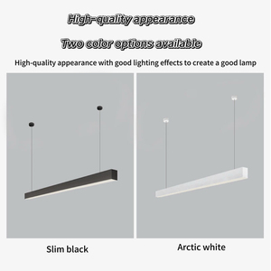 Hiện đại Anti-Glare LED tuyến tính dải đèn bao gồm màu đen trong nhà văn phòng chiếu sáng với PC khuếch tán nhà máy trực tiếp bán riêng - Product Image 6