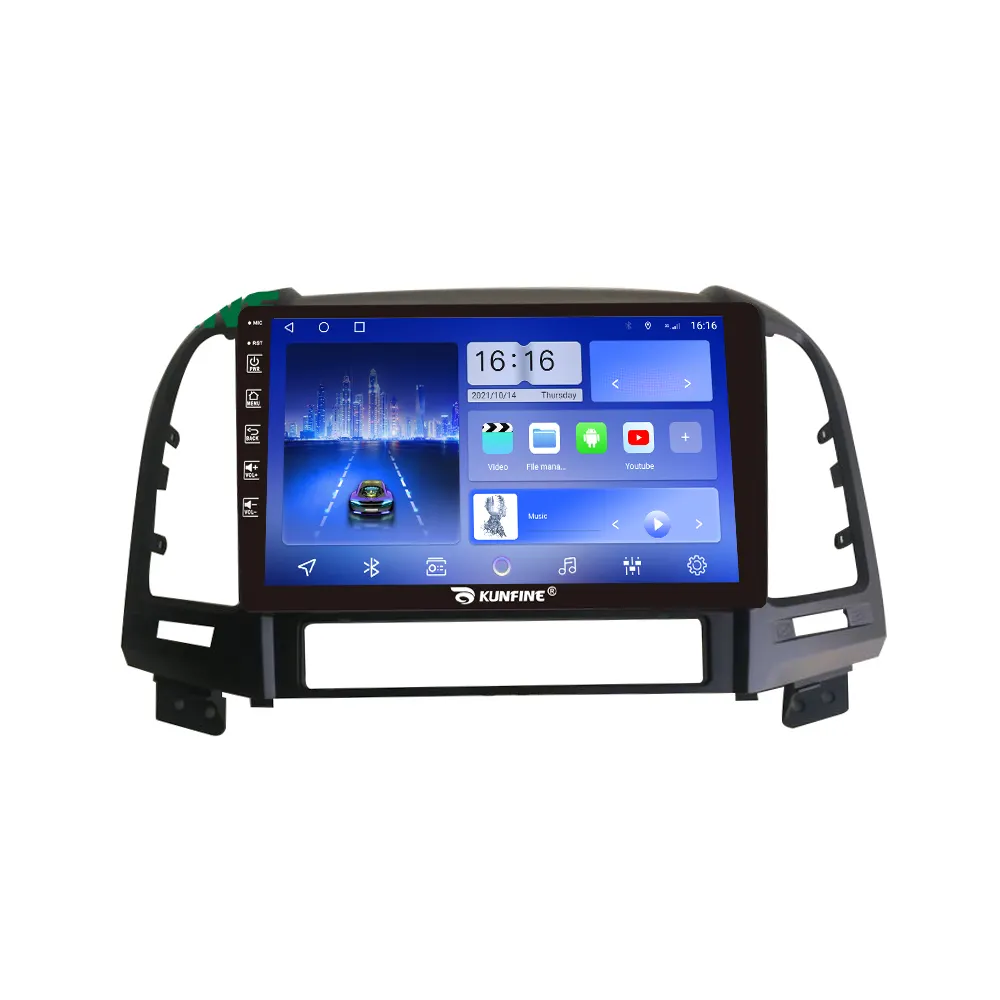 Autoradio pour Hyundai Santafe 2006-2012, lecteur multimédia, stéréo, Android, Navigation GPS, Carplay, 2 Din, octa-core, Quad, unité centrale, pour voiture